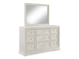 Alexandria Antique White Dresser Mirror - Ornate Home