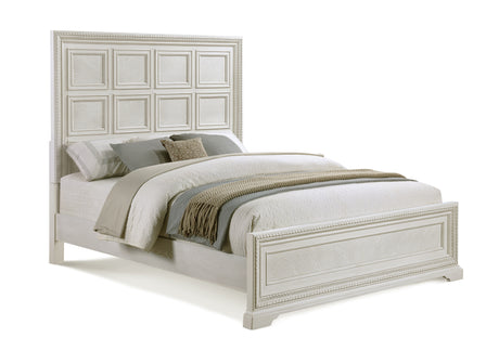 Alexandria Antique White Panel Bedroom Set - Ornate Home