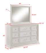 Alexandria Antique White Panel Bedroom Set - Ornate Home