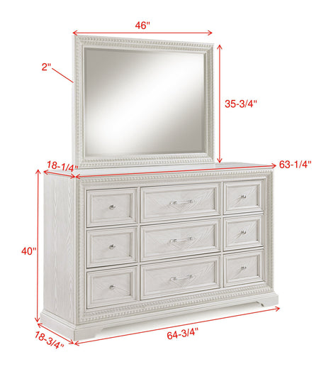 Alexandria Antique White Panel Bedroom Set - Ornate Home