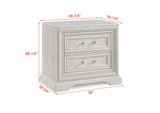 Alexandria Antique White Panel Bedroom Set - Ornate Home