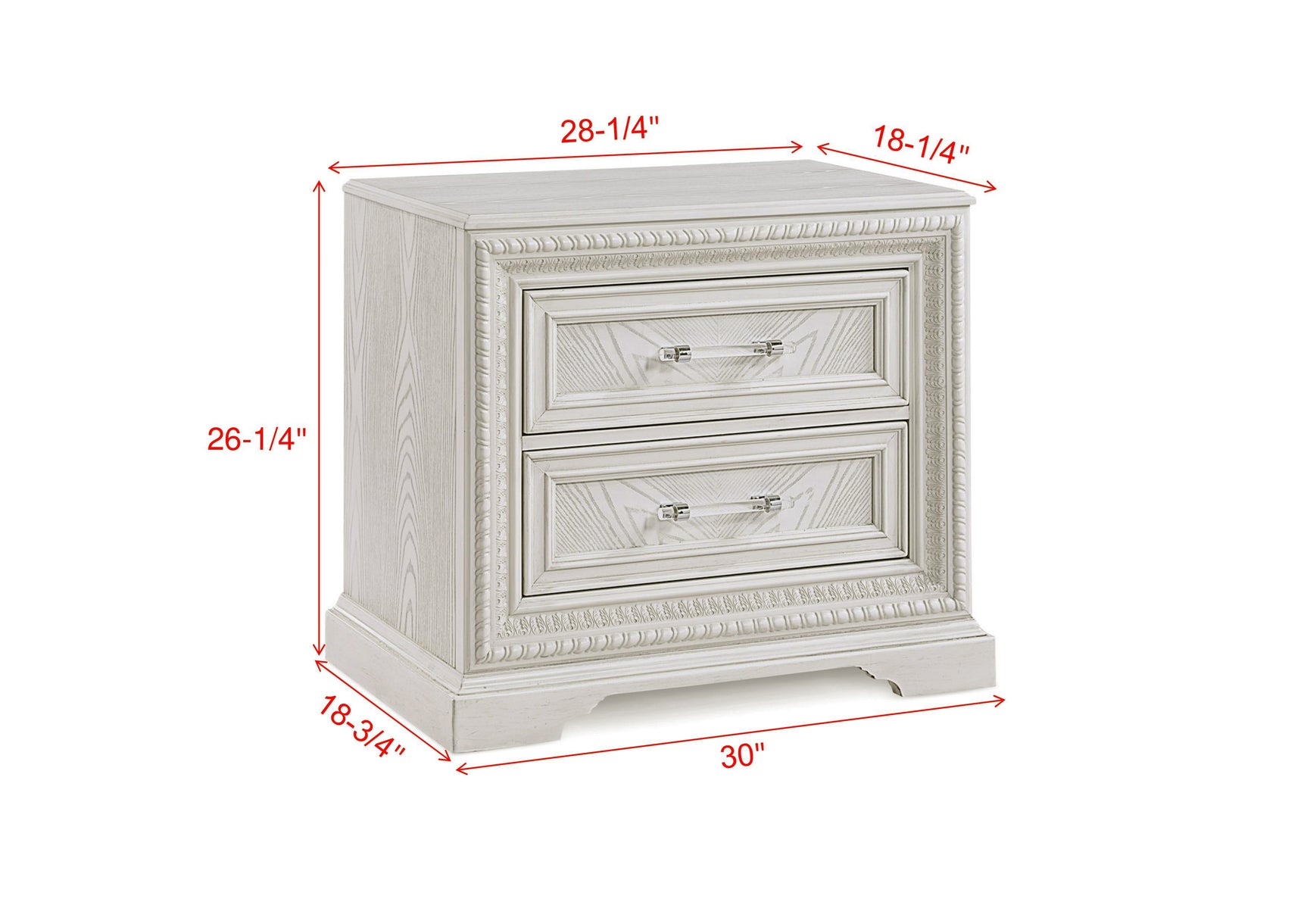 Alexandria Antique White Panel Bedroom Set - Ornate Home