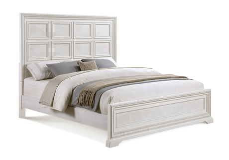 Alexandria Antique White Panel Bedroom Set - Ornate Home