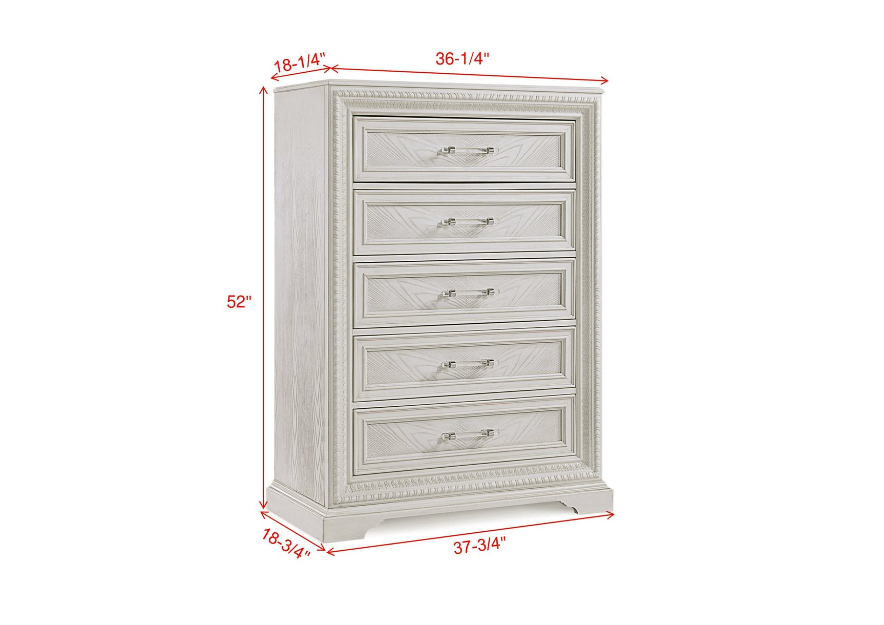 Alexandria Whitewash Chest - Ornate Home