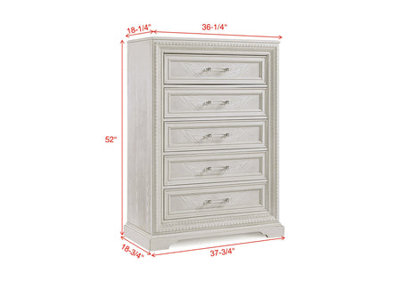 Alexandria Whitewash Chest - Ornate Home