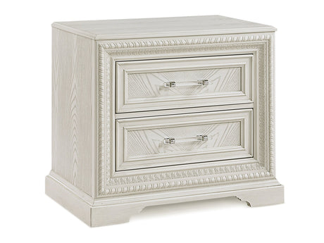 Alexandria Whitewash Nightstand - Ornate Home