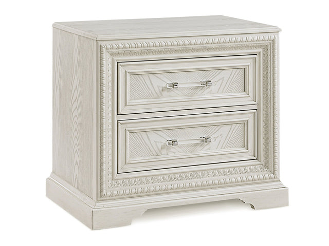 Alexandria Whitewash Nightstand - Ornate Home