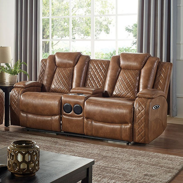 Alexia Brown Power Loveseat - Ornate Home