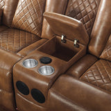 Alexia Brown Power Loveseat - Ornate Home