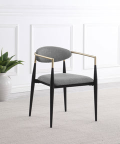 Alexis Grey Arm Chair (Set of 2) - Ornate Home