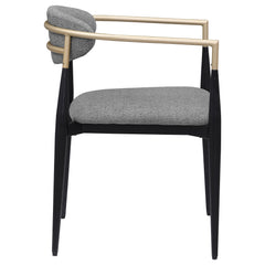 Alexis Grey Arm Chair (Set of 2) - Ornate Home