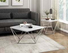 Alfeo Silver End Table - Ornate Home