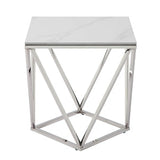 Alfeo Silver End Table - Ornate Home