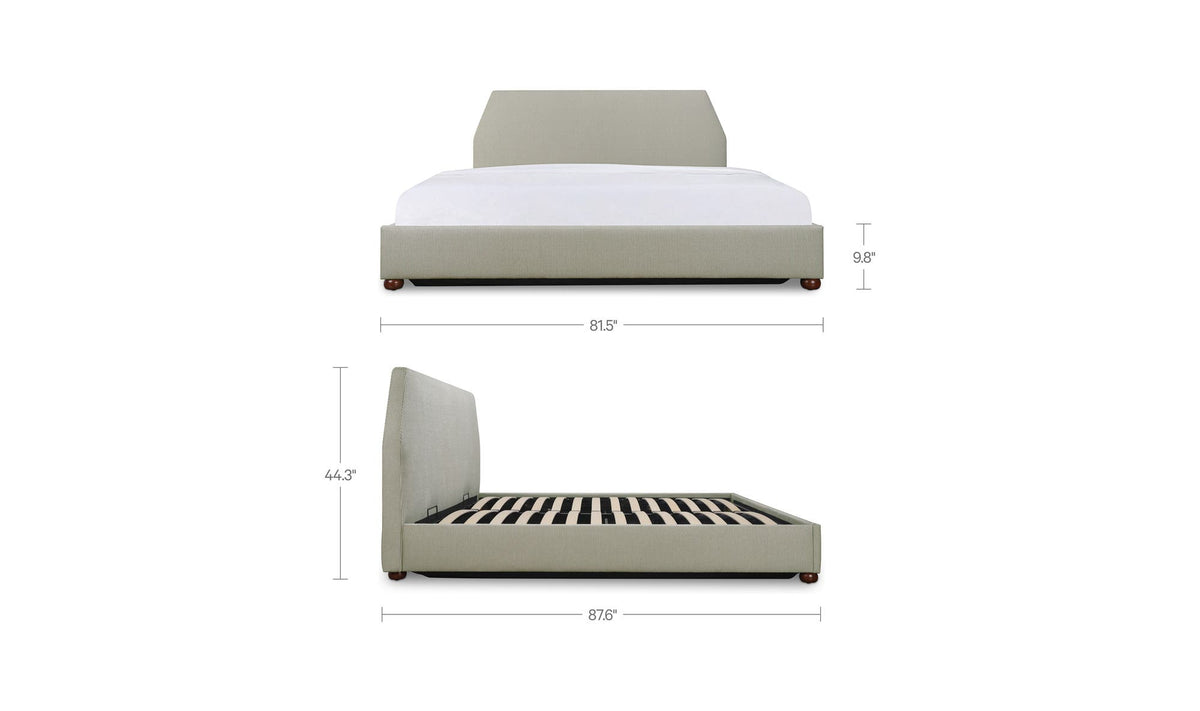 Alfie Green Stripe King Storage Bed - Ornate Home