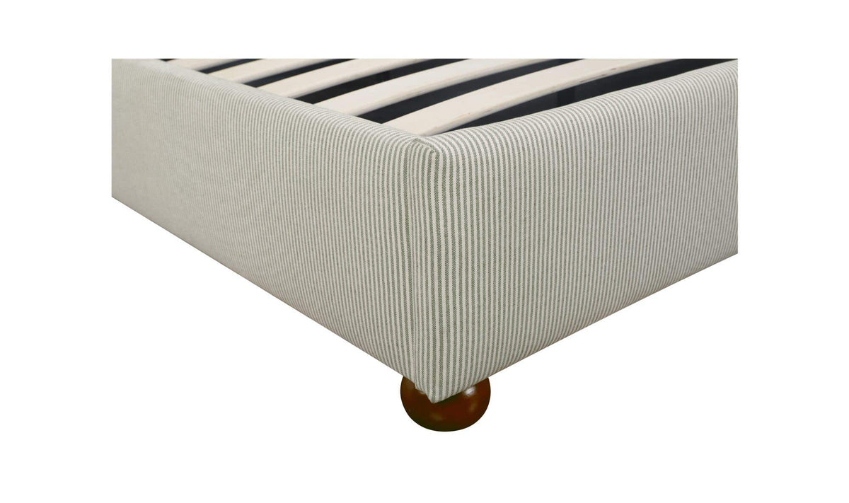 Alfie Green Stripe Queen Storage Bed - Ornate Home