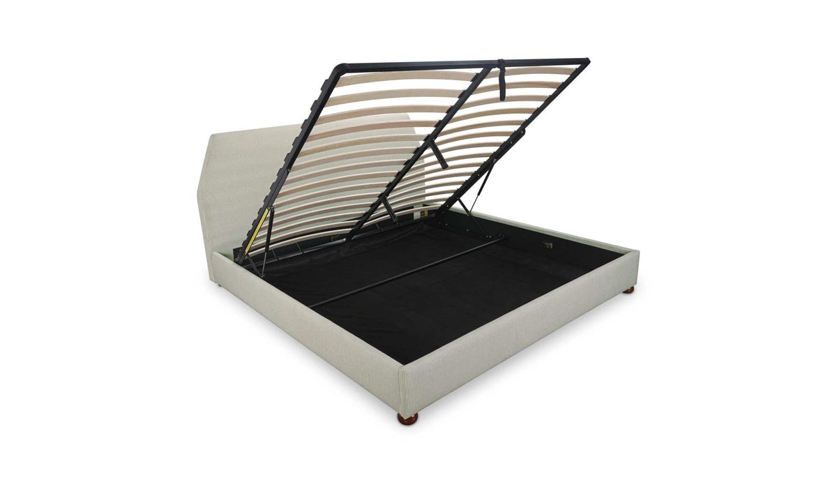 Alfie Green Stripe Queen Storage Bed - Ornate Home