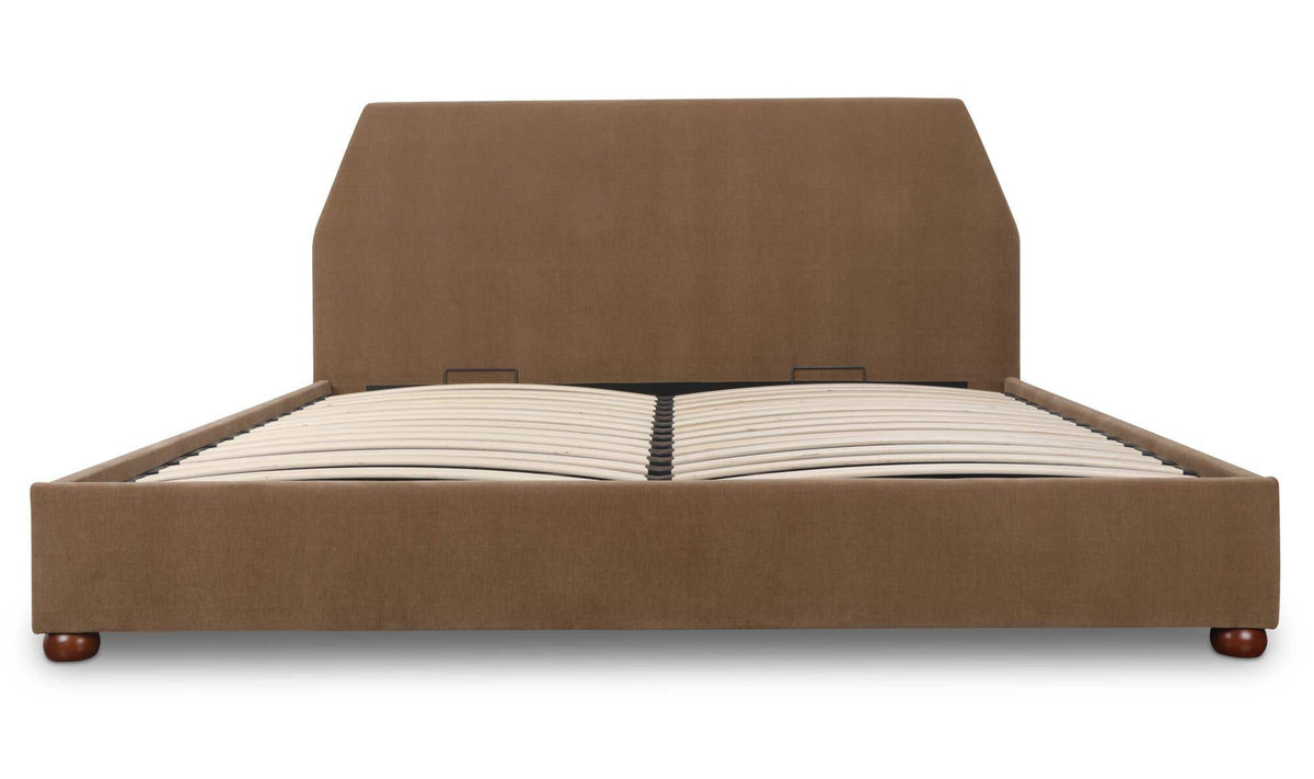 Alfie Light Brown King Storage Bed - Ornate Home