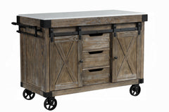 Alforvott Gray Kitchen Cart - Ornate Home