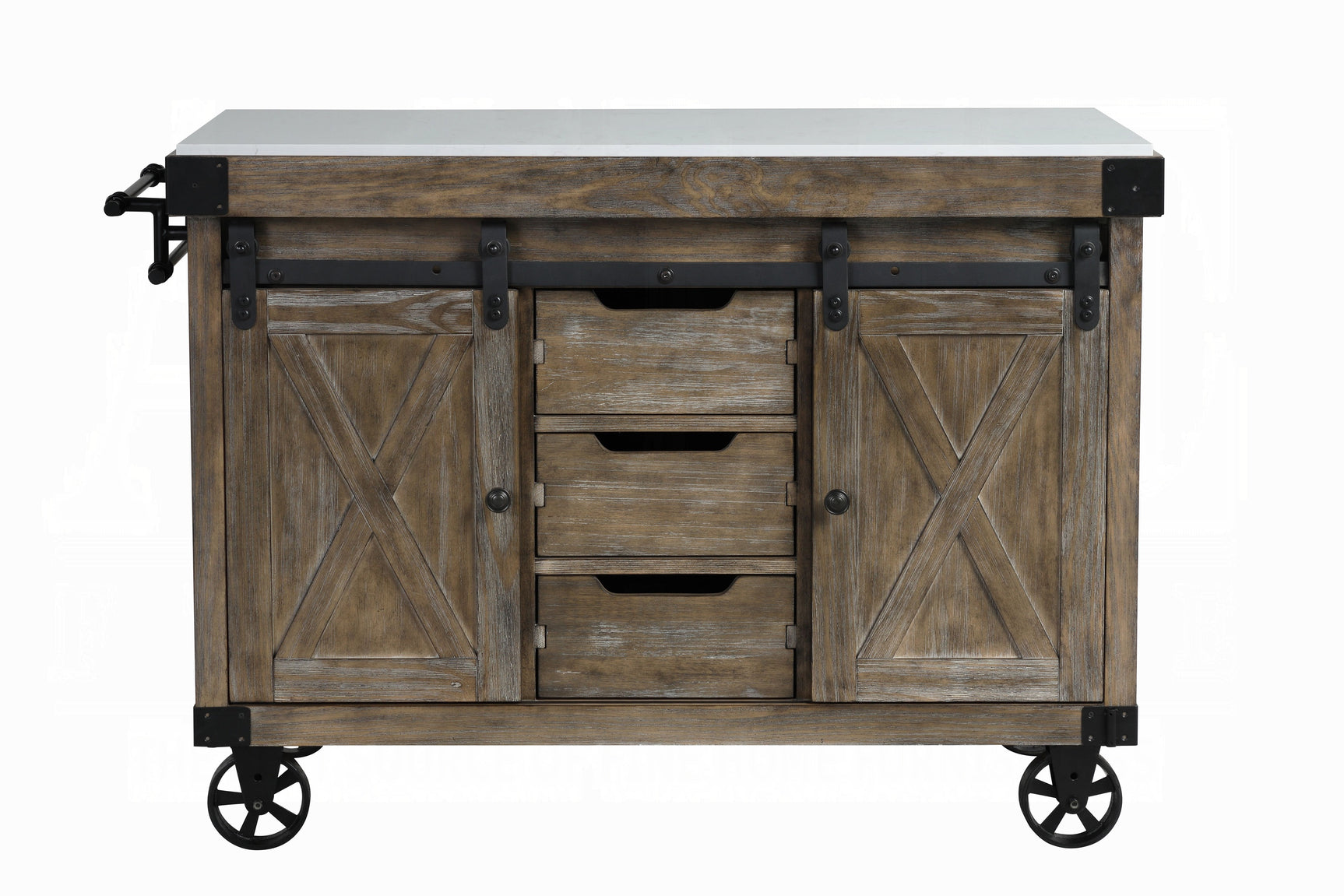 Alforvott Gray Kitchen Cart - Ornate Home