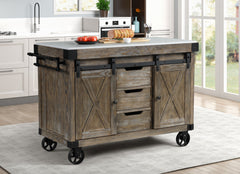 Alforvott Gray Kitchen Cart - Ornate Home