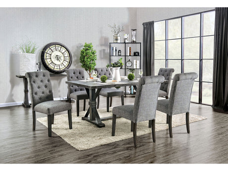 Alfred Antique Black 7 Pc. Dining Room Set - Ornate Home