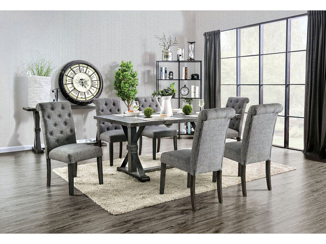 Alfred Antique Black 7 Pc. Dining Room Set - Ornate Home