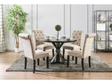 Alfred Antique Black/Ivory 5 Piece Dining Set - Ornate Home