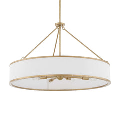 Algiers Gold/White 8 Light Drum Pendant - Ornate Home
