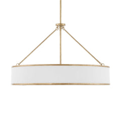 Algiers Gold/White 8 Light Drum Pendant - Ornate Home