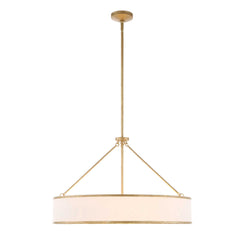 Algiers Gold/White 8 Light Drum Pendant - Ornate Home