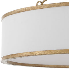 Algiers Gold/White 8 Light Drum Pendant - Ornate Home