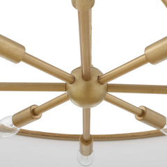 Algiers Gold/White 8 Light Drum Pendant - Ornate Home
