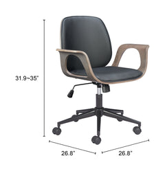 Ali Black Office Chair - Ornate Home