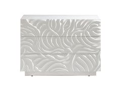 Alia White Plaster Nightstand - Ornate Home
