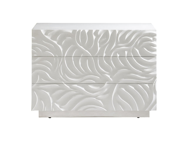 Alia White Plaster Nightstand - Ornate Home