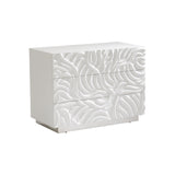 Alia White Plaster Nightstand - Ornate Home