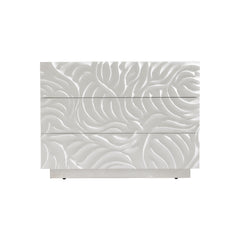 Alia White Plaster Nightstand - Ornate Home