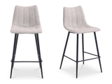 Alibi Beige Counter Stool (Set of 2) - Ornate Home
