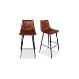 Alibi Brown Barstool (Set of 2) - Ornate Home