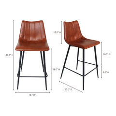 Alibi Brown Counter Stool (Set of 2) - Ornate Home
