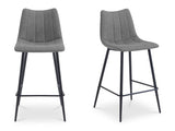 Alibi Dark Grey Bar Stool (Set of 2) - Ornate Home