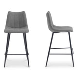 Alibi Dark Grey Bar Stool (Set of 2) - Ornate Home