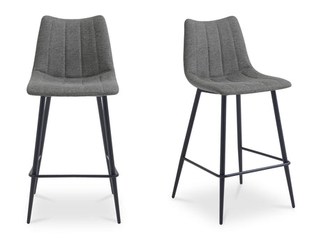 Alibi Dark Grey Counter Stool (Set of 2) - Ornate Home