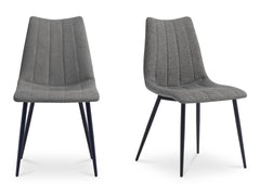 Alibi Dark Grey Dining Chair (Set of 2) - Ornate Home