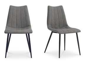 Alibi Dark Grey Dining Chair (Set of 2) - Ornate Home