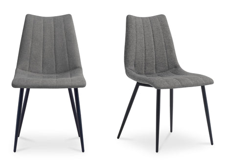 Alibi Dark Grey Dining Chair (Set of 2) - Ornate Home