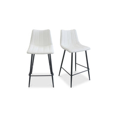 Alibi Ivory Counter Stool (Set of 2) - Ornate Home