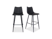 Alibi Matte Black Barstool (Set of 2) - Ornate Home