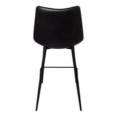Alibi Matte Black Counter Stool (Set of 2) - Ornate Home