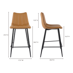 Alibi Tan Counter Stool (Set of 2) - Ornate Home